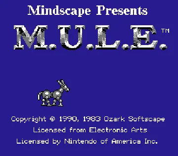 M.U.L.E. (USA) screen shot title